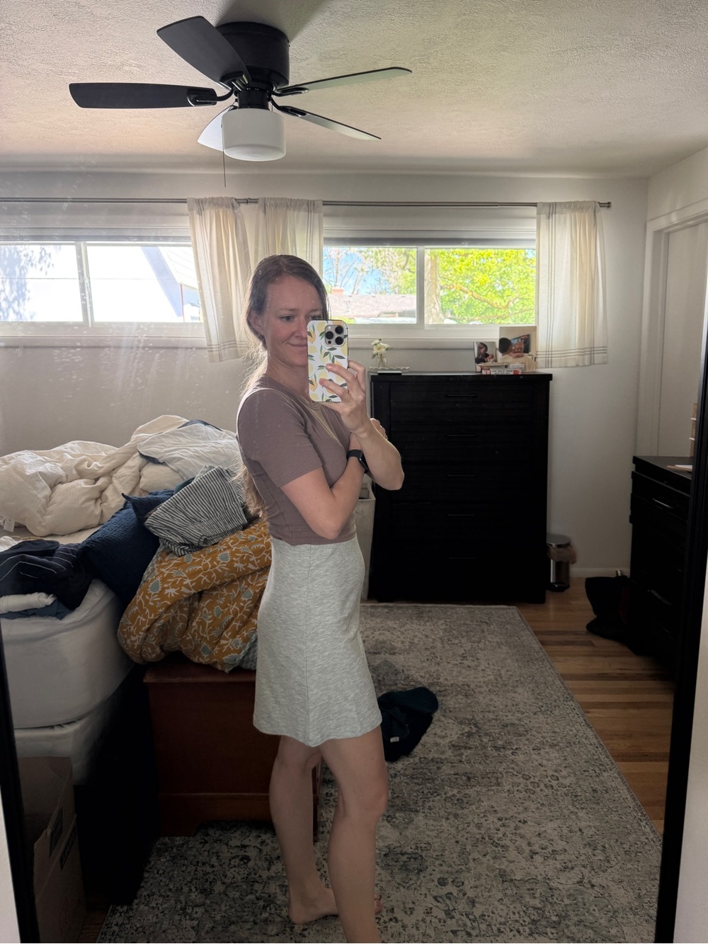 Cotton On Gray Soft Mini Skirt
